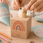 Personalisierte Holzspardose zur Einschulung mit Regenbogen, Name & Datum Little Mathilda Little Mathilda Spardose