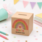 Personalisierte Holzspardose zur Einschulung „Schulkind 2026“ mit Name Little Mathilda Little Mathilda Spardose