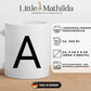 Minimalistische Buchstabentasse Little Mathilda Little Mathilda Tasse