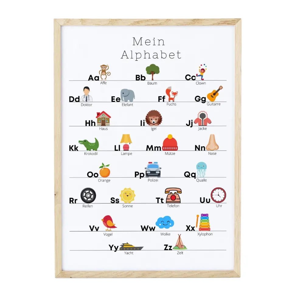 Poster Kinderzimmerposter: Mein Alphabet Little Mathilda